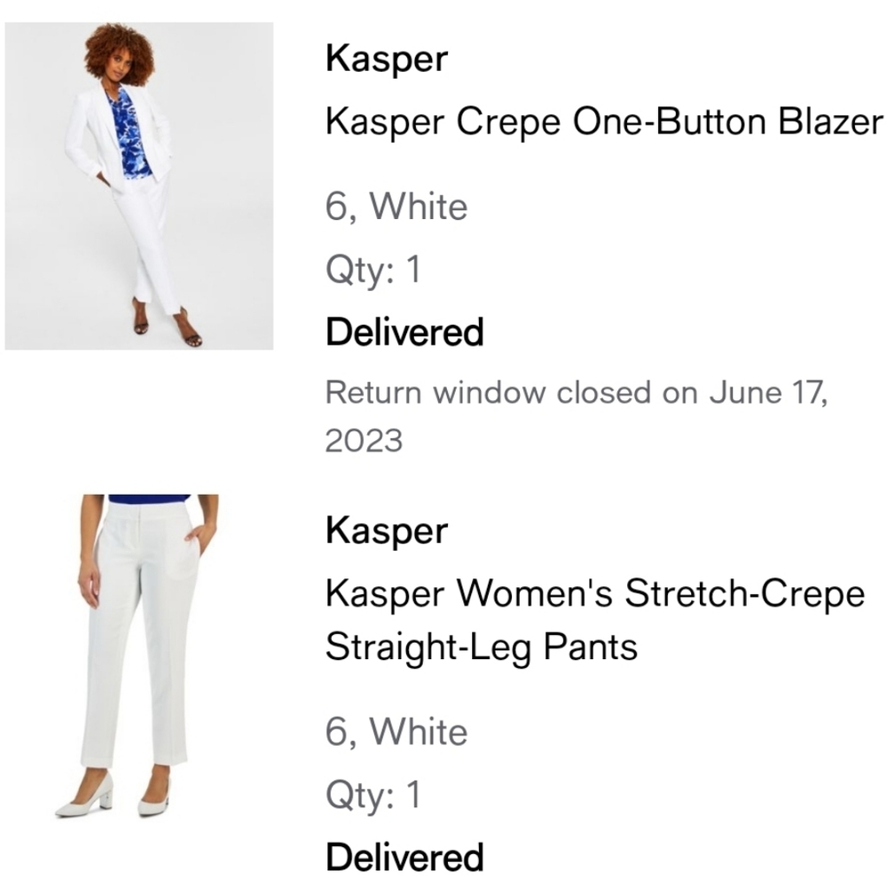 Kasper white suit and blazer